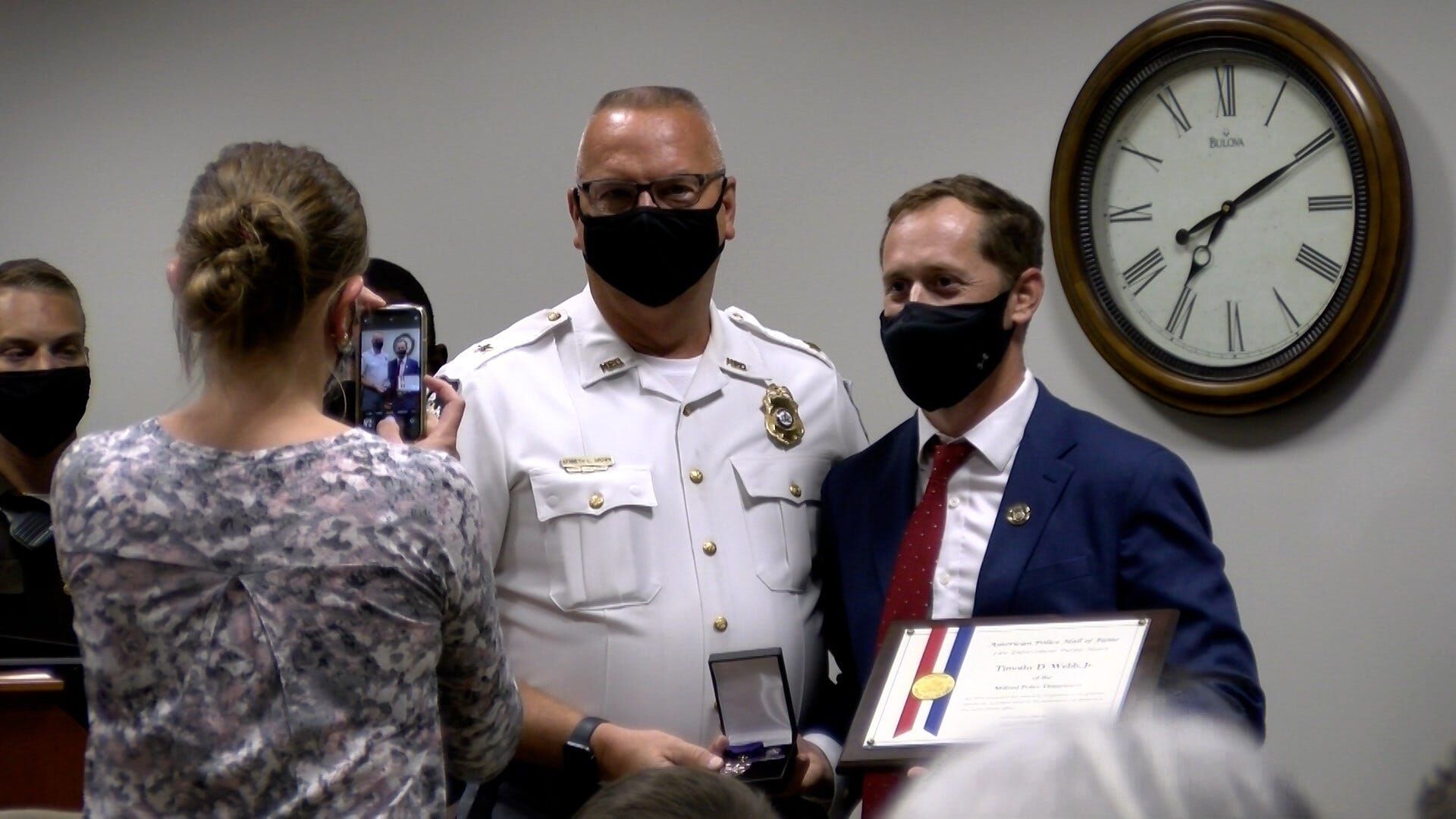 Master Corporal TJ Webb Receives Law Enforcement Purple Heart From American Police Hall Of Fame